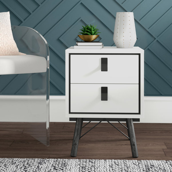 Blue Elephant Solid + Manufactured Wood Bedside Table & Reviews